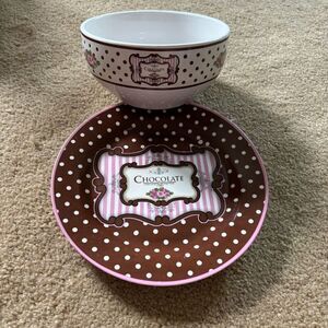 Trisa Chocolate Stoneware Plate And Bowl